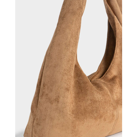 Cartera Shopper Combinada Marron Camel