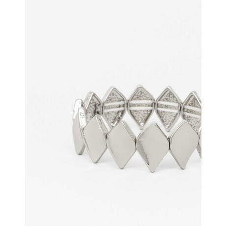 Pulsera Elástica Chapones Plateado Rodio