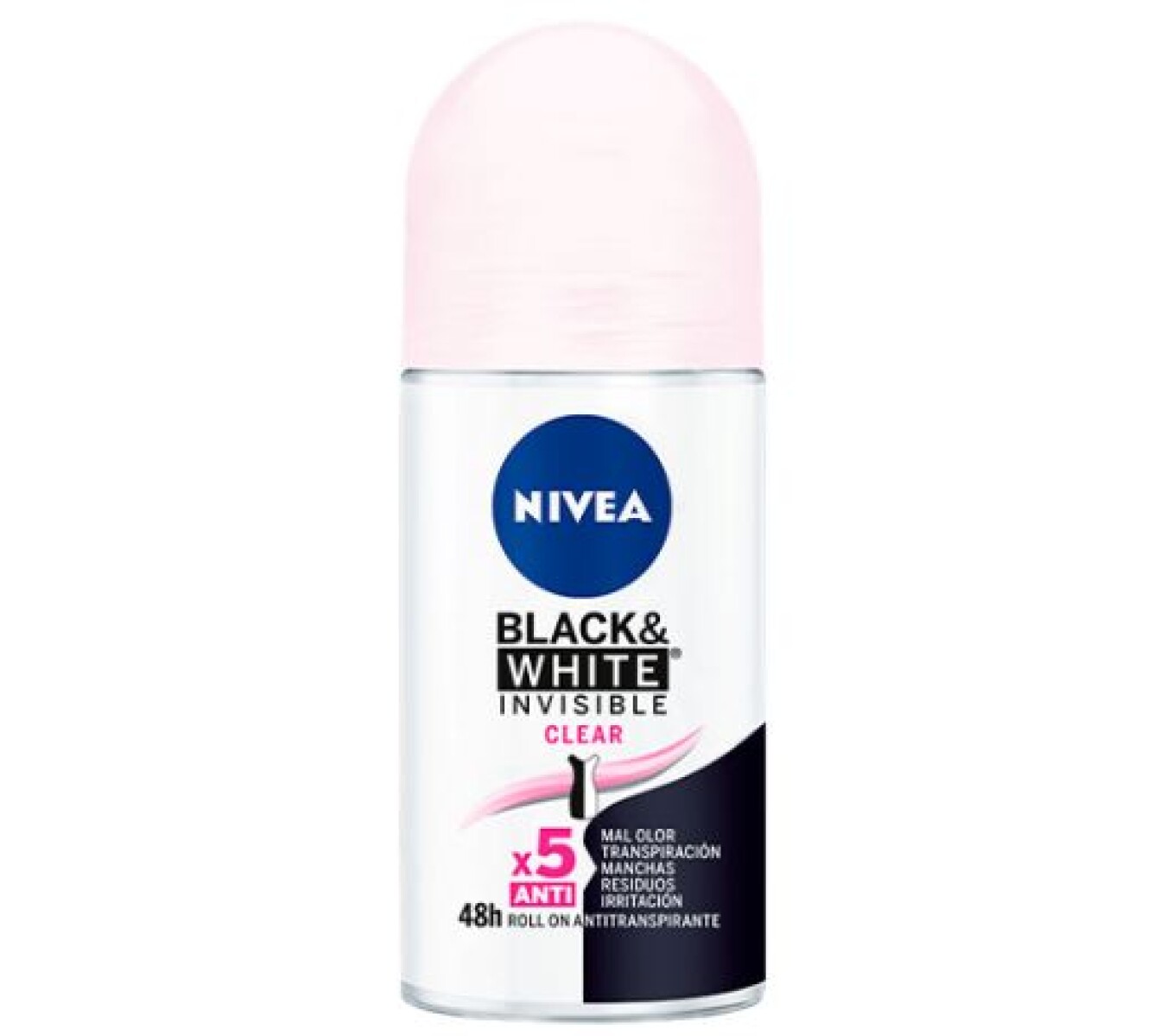 Nivea Women Black & White Roll On 50ml – Protección Invisible y Suavidad en la Piel 