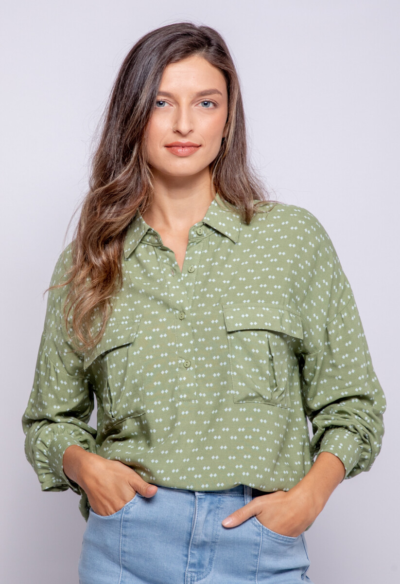 BLUSA GANDA - Verde Hierba 