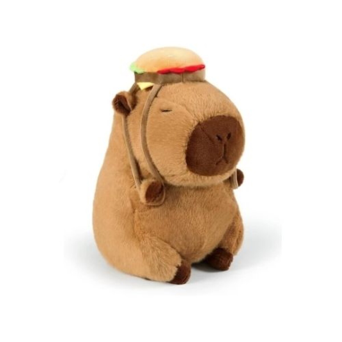 Peluche Capybara con Hamburguesa 40cm - Peluche Capybara Con Hamburguesa 40cm 