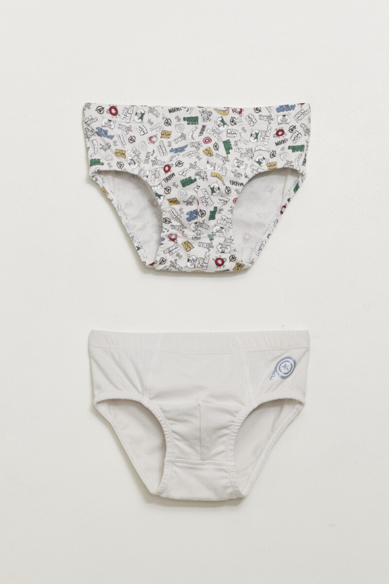 Pack x2 slip Comic Gris