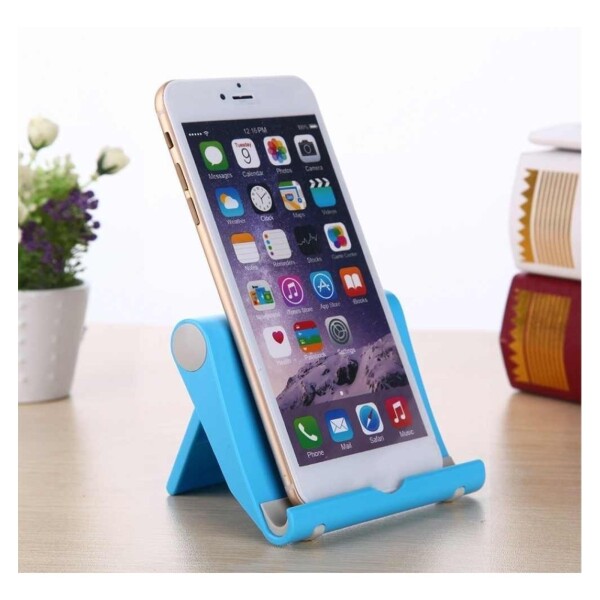 Soporte De Escritorio Plegable Universal Telefono Celular Color Variante Celeste