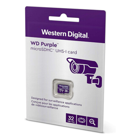 Tarjeta de Memoria microSDXC Western Digital 32GB Purple Clase 10 para Cámaras Purpura