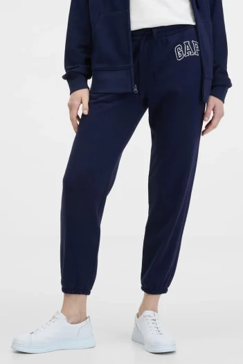 Pantalón Deportivo Sin Felpa Logo Gap Mujer Navy Uniform