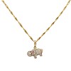 Dije Elefante-Oro bajo-Piedra Zirconia-CP8534 conpiedra