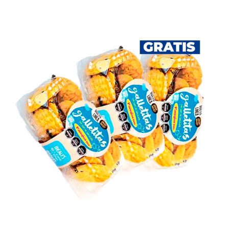 2 Paq. Galletas Con Chispas 165 Gs + 1 Paquete De Galletas De Regalo 2 Paq. Galletas Con Chispas 165 Gs + 1 Paquete De Galletas De Regalo