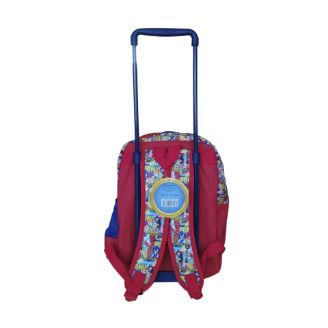 Mochila infantil Sonic con Carro Tafeta Chica 35 x 26 cm AZUL