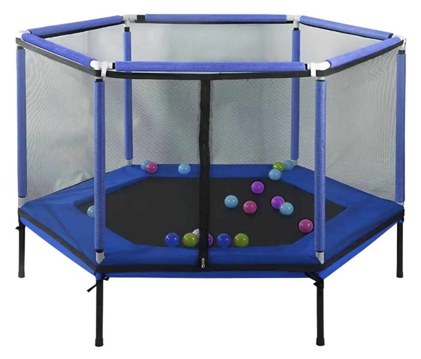 Cama Elástica Infantil Con Red De Seguridad 140 X130cm - Azul 