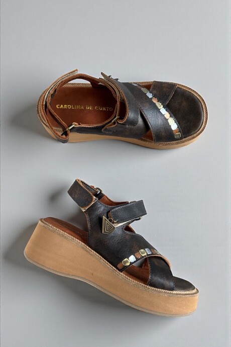 Sandalias ROMA Chocolate Con Arte Sandalias ROMA Chocolate Con Arte