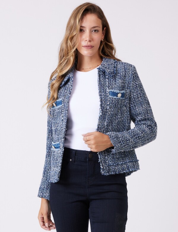 Chaqueta Tweed AZUL/MULTI
