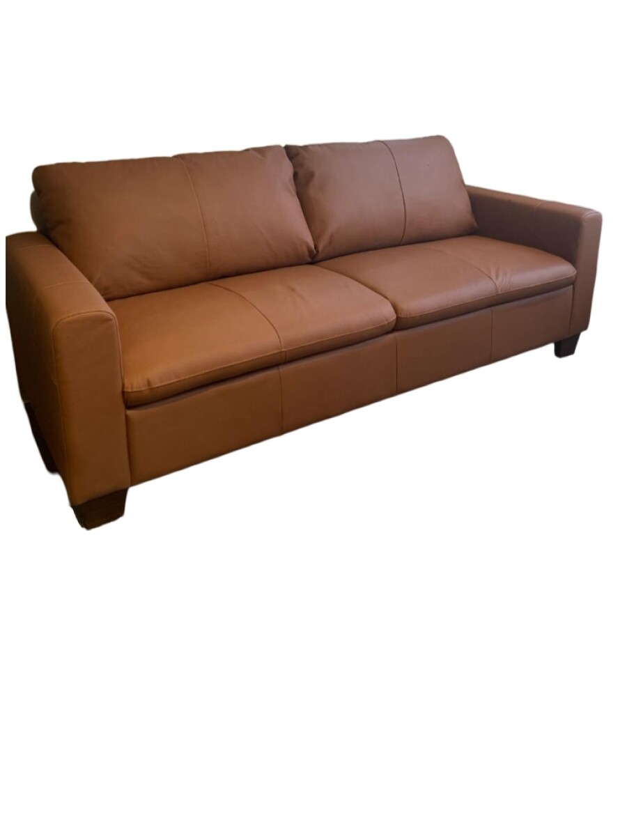 SOFA 100% CUERO - MODELO BLANC - 2 CUERPOS - MARRON 