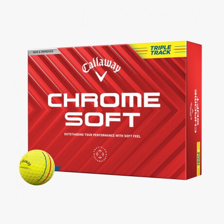 PELOTAS CALLAWAY CHROME SOFT TRIPLE TRACK X 12 -AMARILLAS