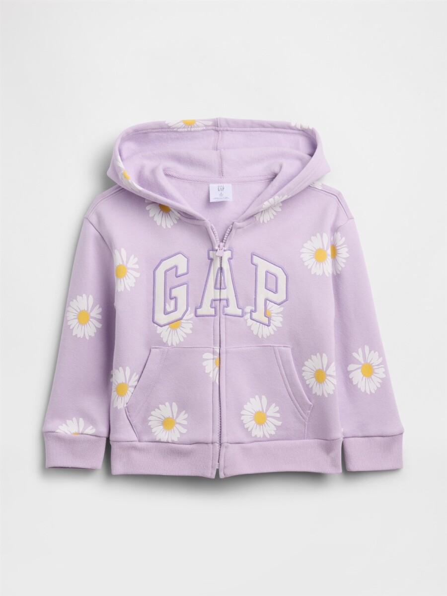 Canguro Con Cierre Logo Gap Toddler Niña - Nostalgic Lavender 