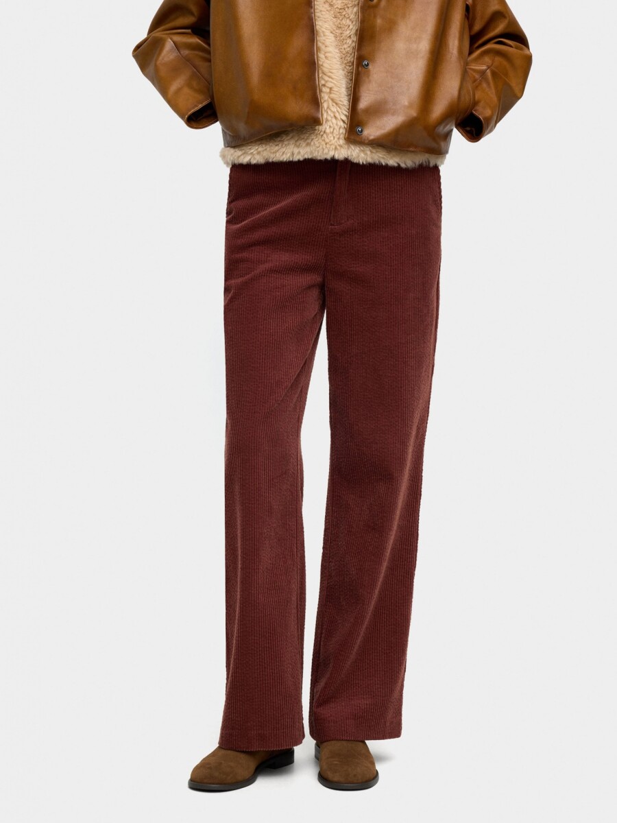 Pantalón De Pana 100% Algodón burdeos