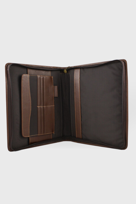Porta Agenda Mediano Marrón