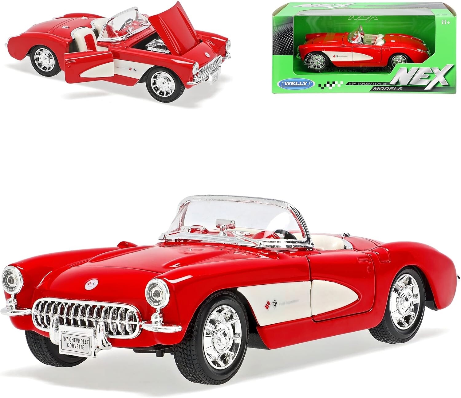 Chevrolet Corvette 1957 Coleccion Welly Original 1:24 — Juguetería