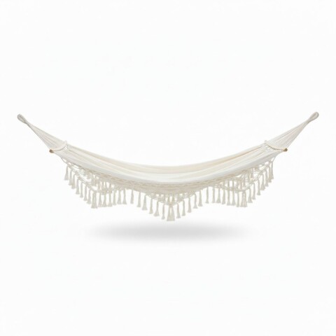 HAMACA DE TELA BLANCA C/ESTUCHE 200X150X40CM Unica
