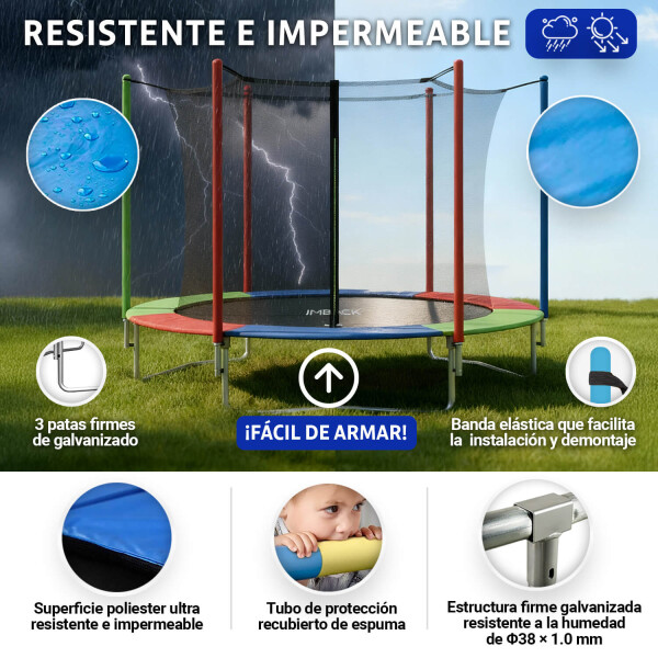 Cama Elastica 2.44 M Trampolin Saltarin Niños Adultos Grande Con Red Proteccion Imback Cama Elastica 2.44 M Trampolin Saltarin Niños Adultos Grande Con Red Proteccion Imback