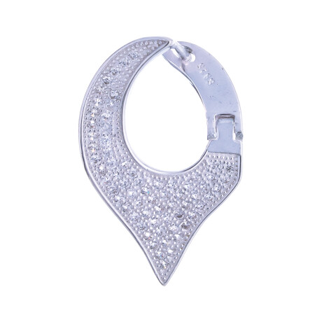 Par de caravanas de plata 925 con circonias. Par de caravanas de plata 925 con circonias.