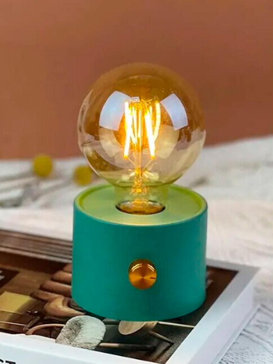 LAMPARA VINTAGE CON BASE - VERDE 