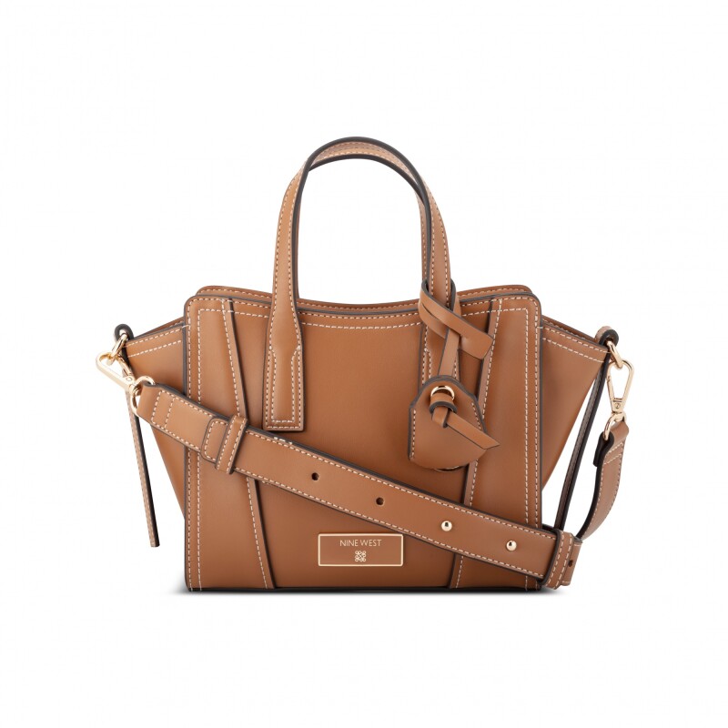 Satchel Handbag Fleura Small Brandy