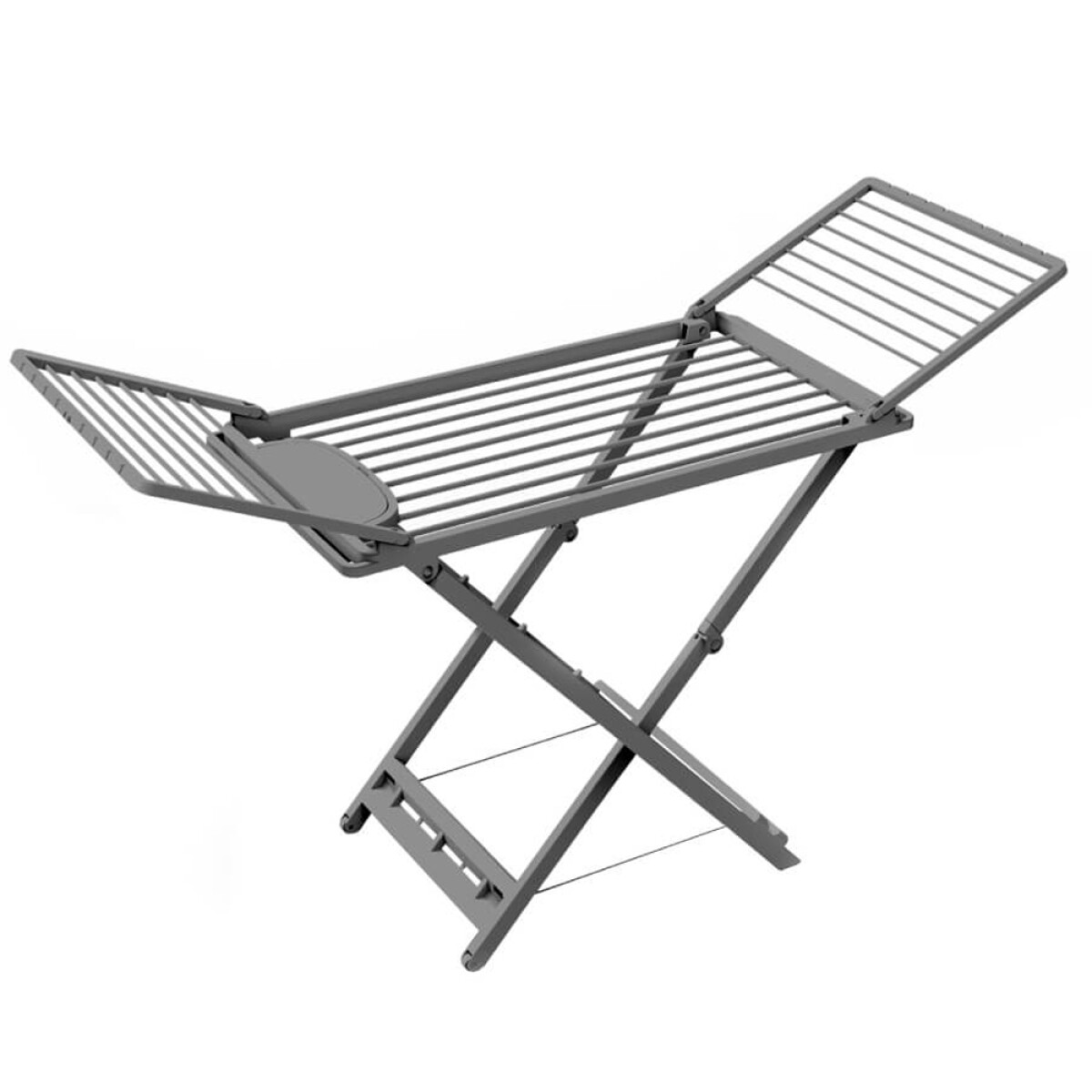 Tendedero Plegable Con Alas Color Gris 