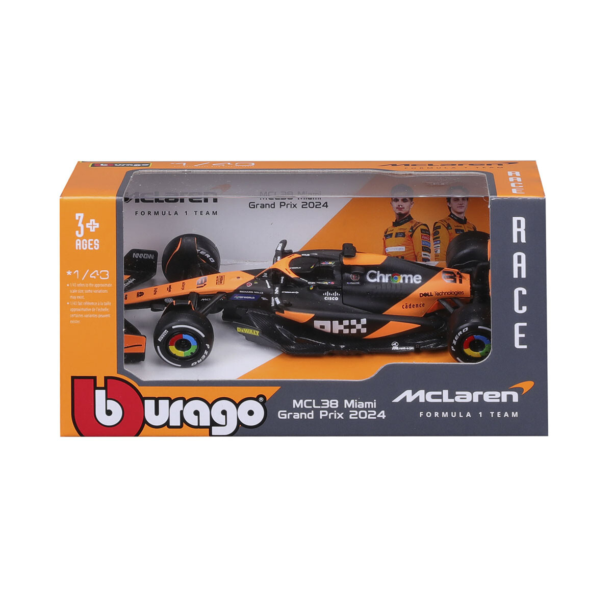 Bburago Formula 1 Escala 1:43 Auto de Colección - Oscar Piastri McLaren 