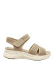 Sandalia lycra con velcro Aurora AU227 Beige