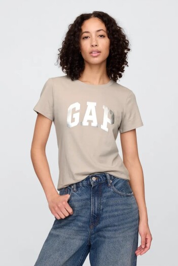 Remera Logo Gap Mujer Frosty Morning
