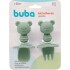Set x2 cubiertos entrenamiento BUBA silicona OSO verde