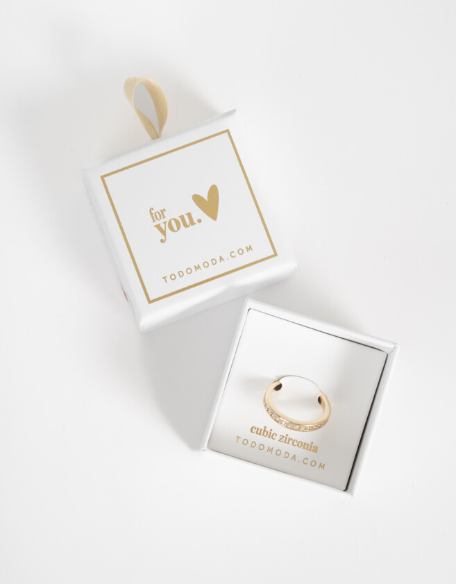 Anillos Chicos Con cubic zirconia Anillo Con Cubic Zirconia - Dorado