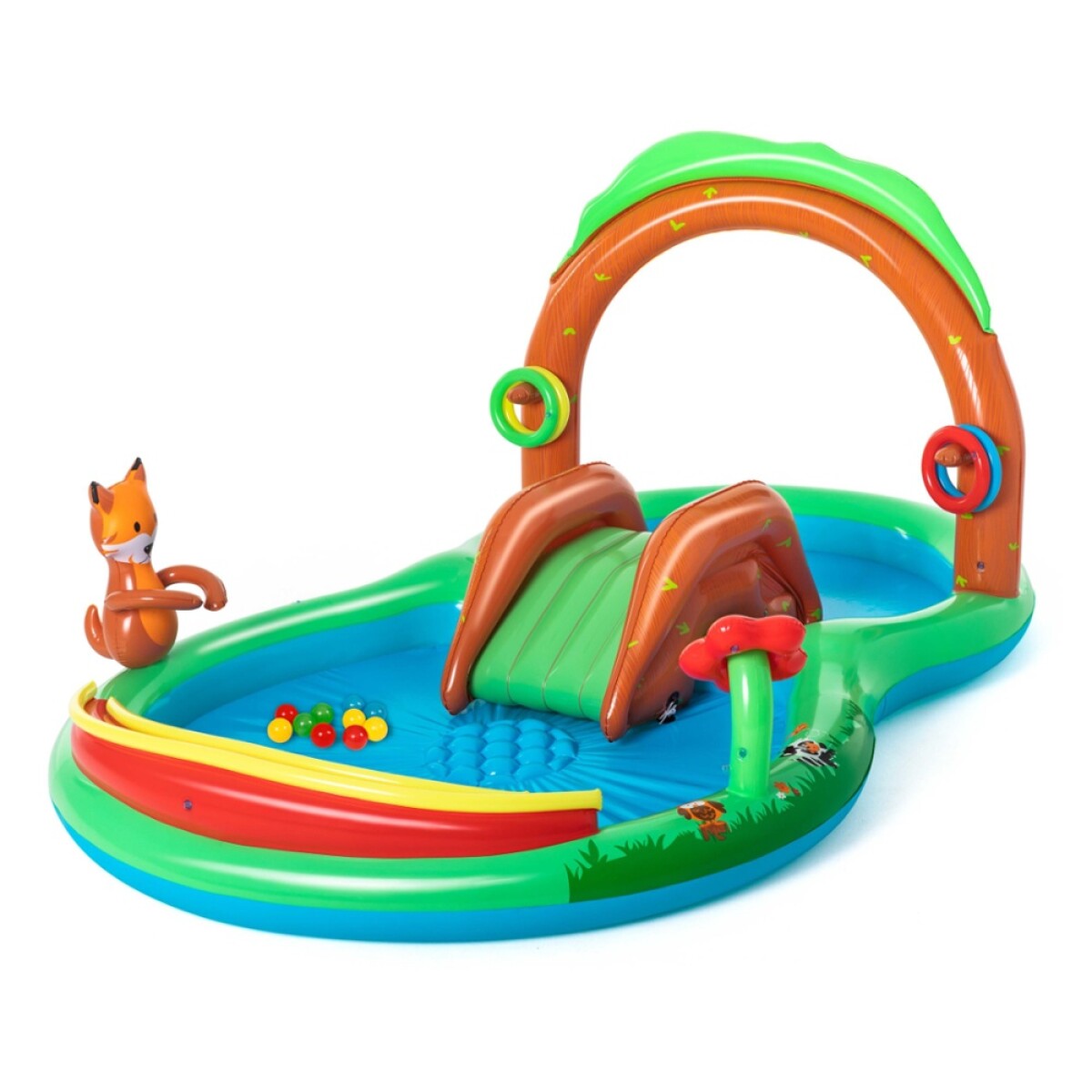 Piscina Inflable Bestway Niños Parque De Diversiones Bosque - Multicolor 