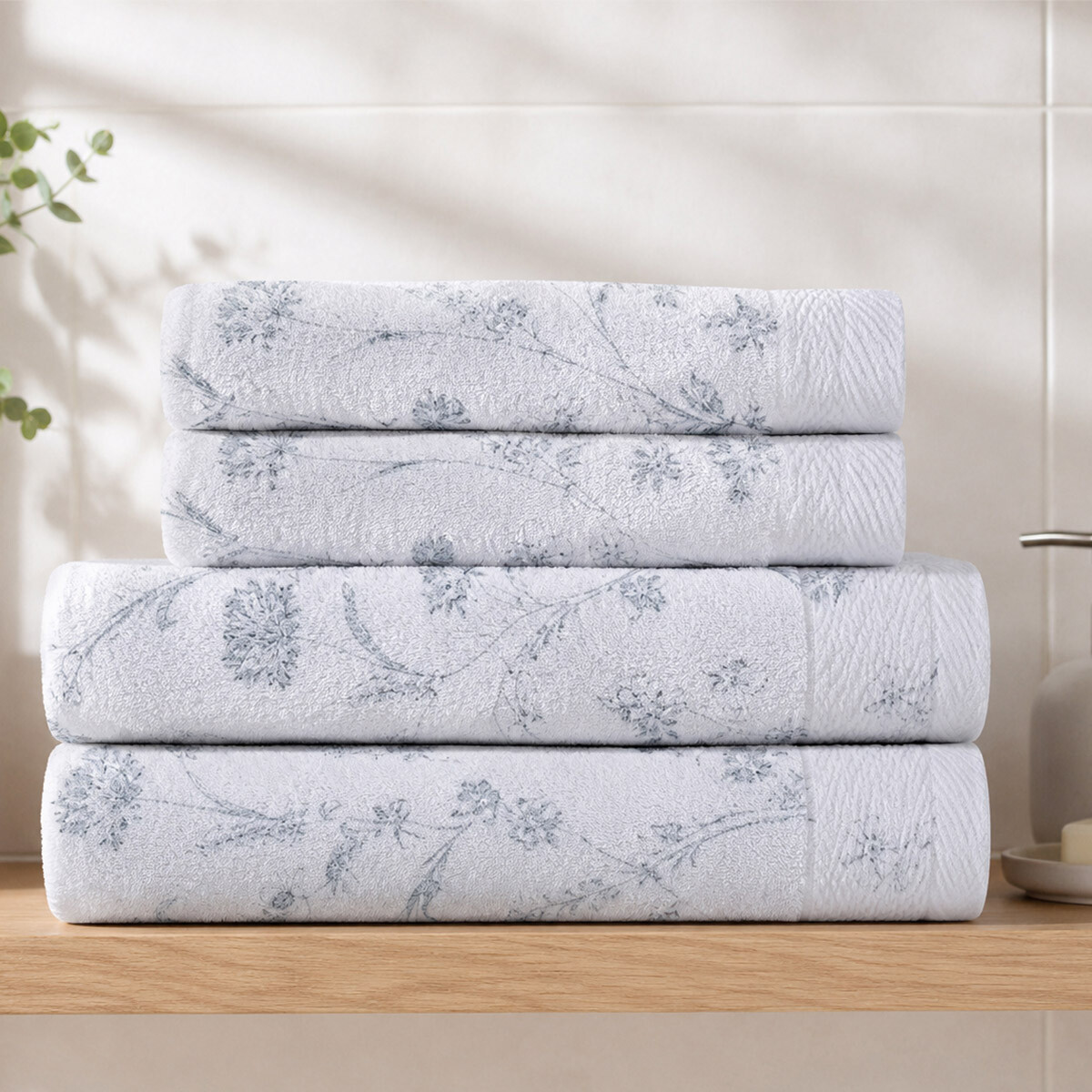 Set X 4 Toallas Prisma Dohler Estampadas 100% Algodón - LILLY 