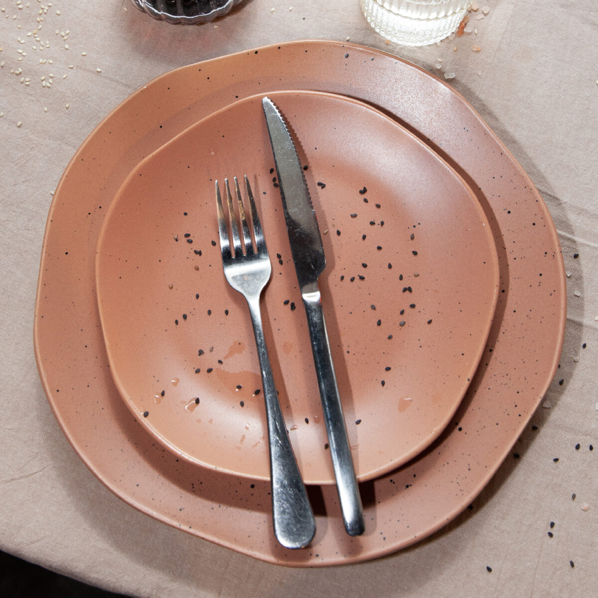 Plato llano de cerámica 