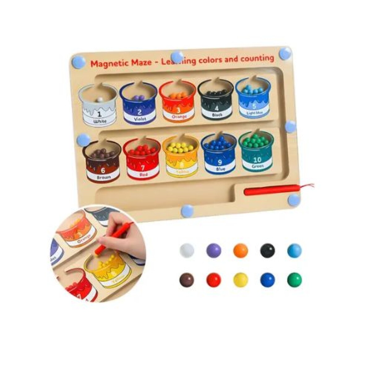 Laberinto Magnetico de colores y numeros - Laberinto Magnetico De Colores Y Numeros 