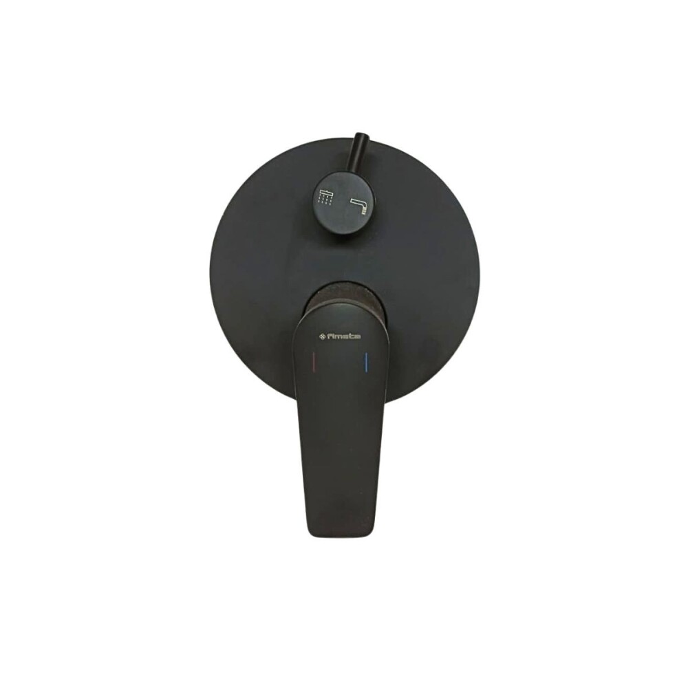 Grifería de ducha Monocomando embutida con Transferencia Chronos negro mate Grifería De Ducha Monocomando Embutida Con Transferencia Chronos Negro Mate