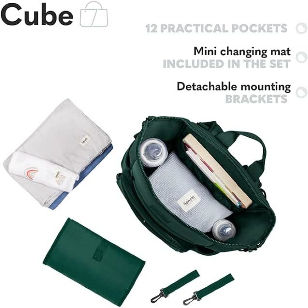 Mochila Maternal Cube Lionelo Verde
