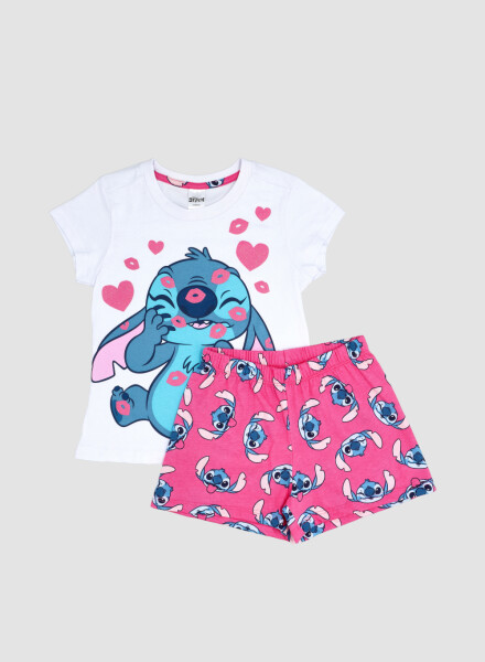 Pijama infantil stitch hearts Blanco