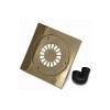 Rejilla bronce pulido c/sifón caja plomo 20x20cm Rejilla Bronce Pulido C/sifón Caja Plomo 20x20cm