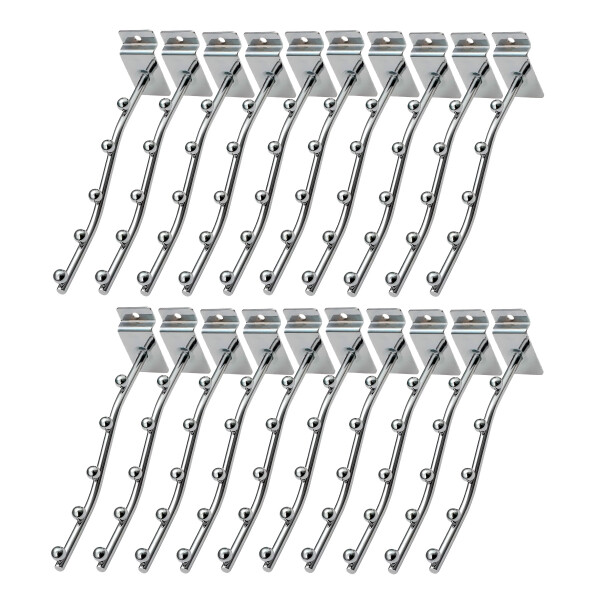 Pack X20 Ganchos Metálicos 18x6cm P/ Panel Ranurado Perchas Pack X20 Ganchos Metálicos 18x6cm P/ Panel Ranurado Perchas
