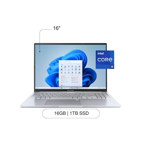 Notebook ASUS Vivobook WUXGA 16' FHD 1TB / 16GB RAM I9-13900H W11 - Silver Notebook ASUS Vivobook WUXGA 16' FHD 1TB / 16GB RAM I9-13900H W11 - Silver