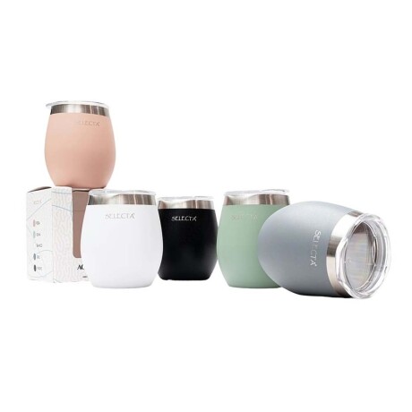Mate Térmico Aqua en Acero Inox Doble Pared 240Ml con Tapa Negro