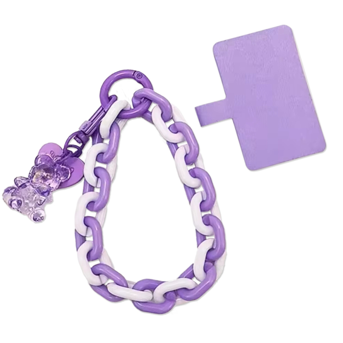 Correa Cadena Ajustable de Acrilico Osito para Celular - Lilac 