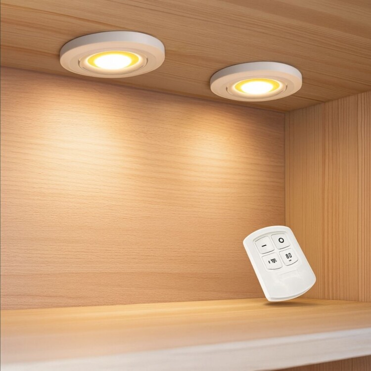 Set de Luces Lámparas Led inalámbricas adhesivas con Control Blanco