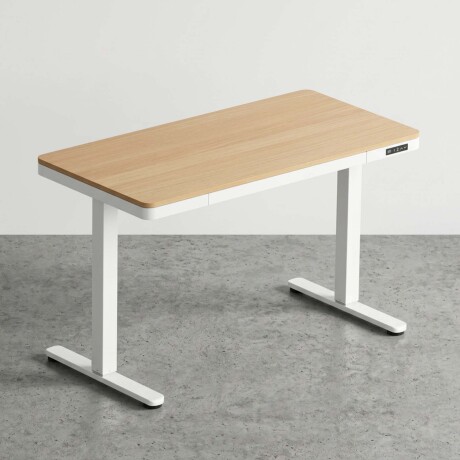 ESCRITORIO REGULABLE METAL-Y-MDF MARRON ASCEND