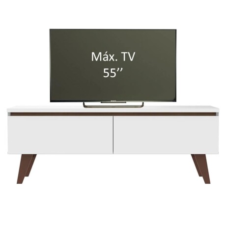 Rack para TV Lumax 2 puertas rustico 55 pulgadas Blanco