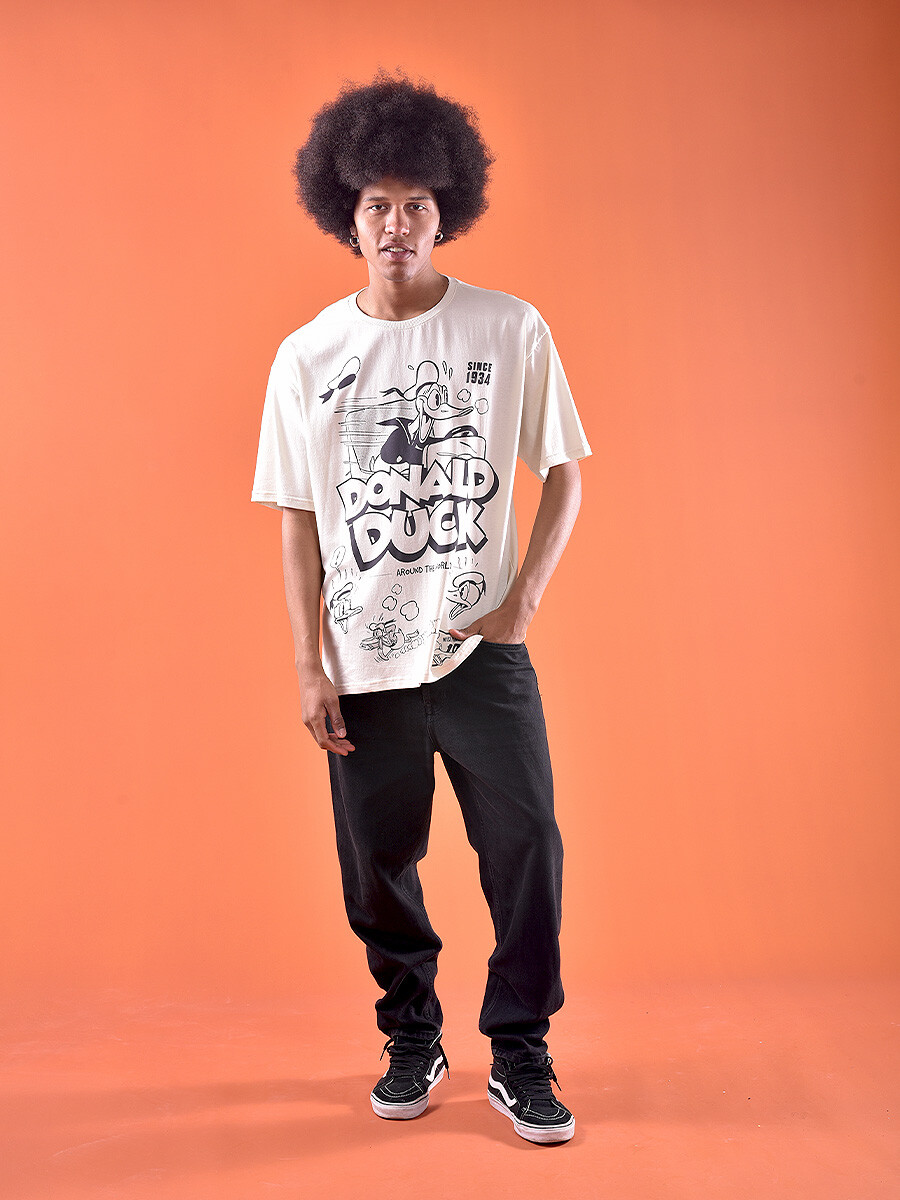 REMERA DONALD RETRO - BEIGE CLARO 