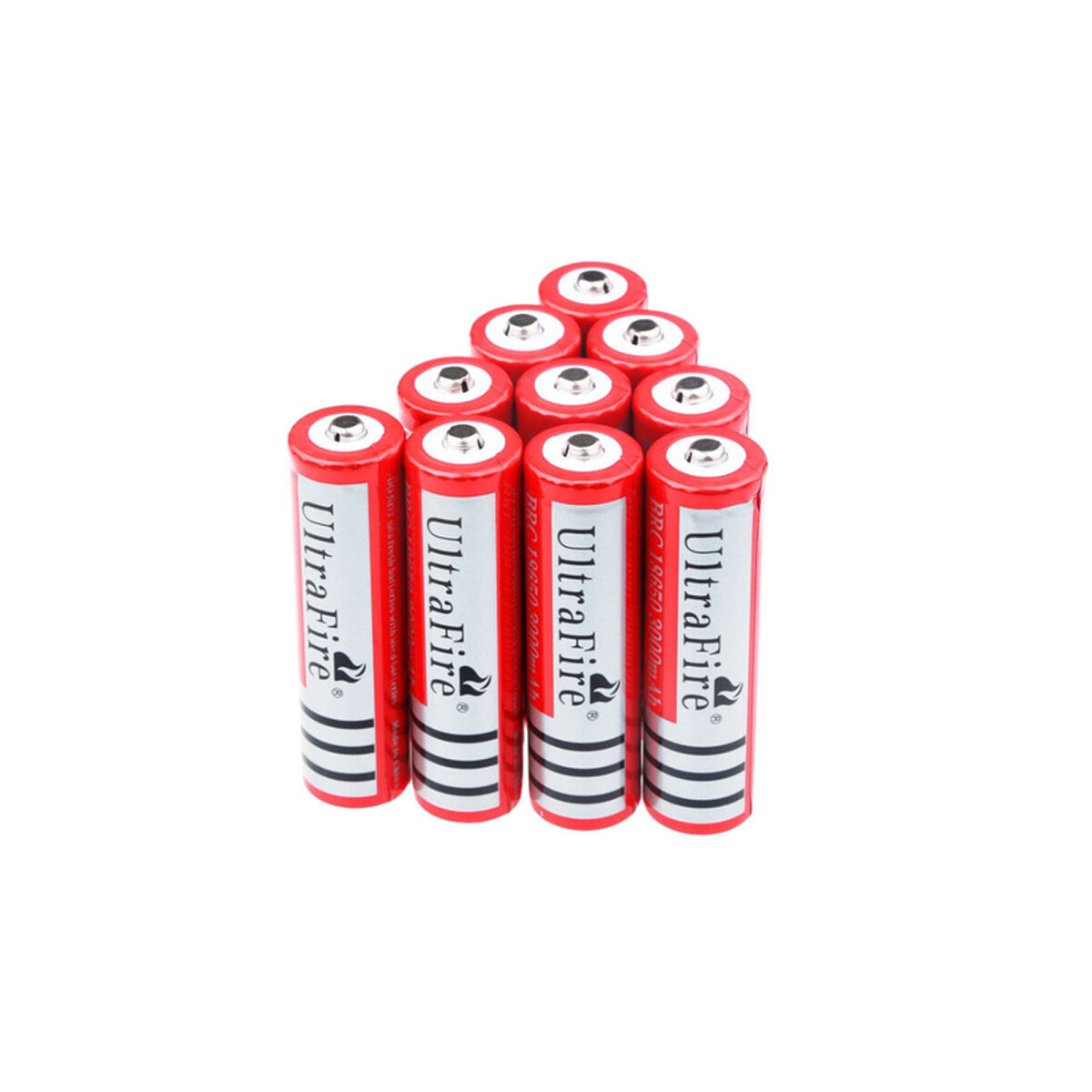 Pack de 10 baterías 18650 