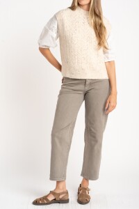 Chaleco Texturado Bouttonne Beige Melange